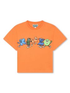 Kenzo Kids t-shirt en coton biologique à logo imprimé - Orange