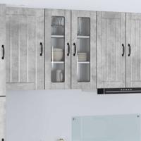 Keukenkast Beton Grijs 60 x 31 x 80 cm Bewerkt hout