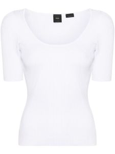 PINKO t-shirt à logo brodé - Blanc