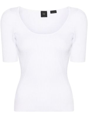 PINKO t-shirt à logo brodé - Blanc