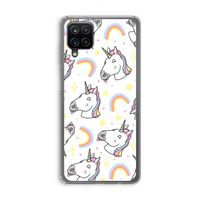 Rainbow Unicorn: Samsung Galaxy A12 Transparant Hoesje Rainbow Unicorn: Samsung Galaxy A12 Transparant Hoesje