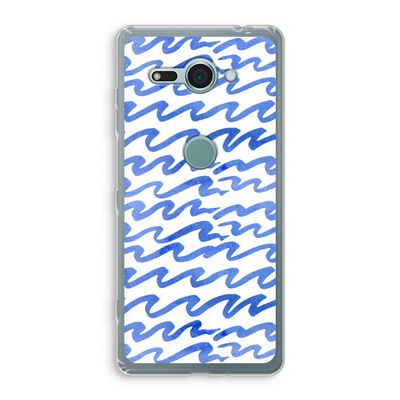 Blauwe golven: Sony Xperia XZ2 Compact Transparant Hoesje