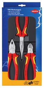 Knipex 00 20 12 mechanische gereedschapsset 3 stuks gereedschap