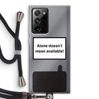 Alone: Samsung Galaxy Note 20 Ultra / Note 20 Ultra 5G Transparant Hoesje met koord