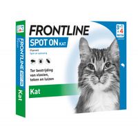 Frontline spot-on anti-vlooienmiddel voor de kat 2 x 6 pipetten Frontline spot-on anti-vlooienmiddel voor de kat 2 x 6 pipetten