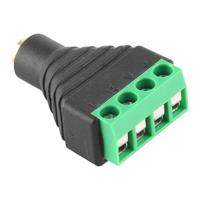 2.5mm contrastekker van het netsnoer 4 Pin aansluitblok Stereo Audio-aansluiting