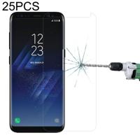 25 stuks voor Galaxy S8/G950 geval vriendelijk scherm gebogen gehard glas film (transparant)