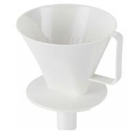 Excellent Houseware Koffie filter - maat 2 - wit - kunststof - koffiefilterhouder - voor onderweg
