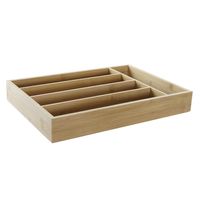 Bamboe houten bestek bak/lade 35.5 x 25.5 x 5 cm