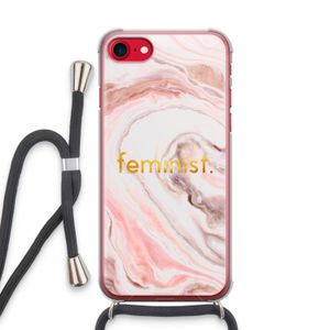 Feminist: iPhone SE 2020 Transparant Hoesje met koord