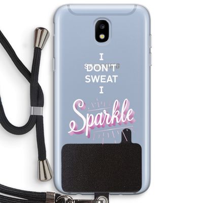 Sparkle quote: Samsung Galaxy J5 (2017) Transparant Hoesje met koord