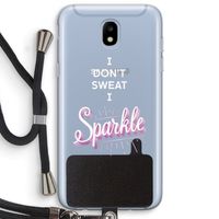 Sparkle quote: Samsung Galaxy J5 (2017) Transparant Hoesje met koord