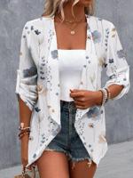 Shawl Collar Casual Loose Plain Jacket