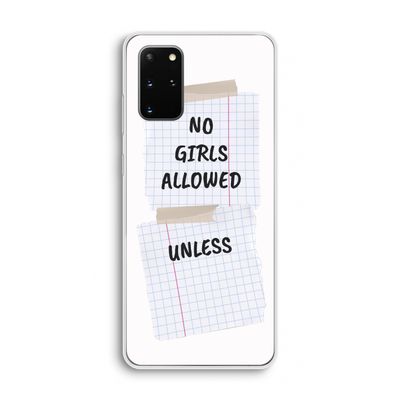 No Girls Allowed Unless: Samsung Galaxy S20 Plus Transparant Hoesje