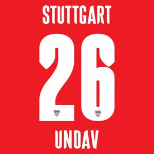 Undav 26 (Officiële VFB Stuttgart Away Bedrukking 2023-2024)