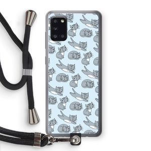 Poezen: Samsung Galaxy A31 Transparant Hoesje met koord