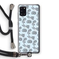 Poezen: Samsung Galaxy A31 Transparant Hoesje met koord