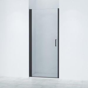 Saniclass Neptune 6211 Douchedeur - 80x200cm - veiligheidsglas - anti kalk - profiel mat zwart SKII6211-80MB