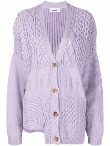 AMBUSH cardigan en maille à effet patchwork - Violet