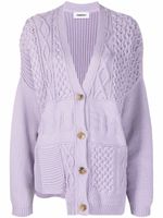 AMBUSH cardigan en maille à effet patchwork - Violet