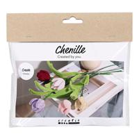 Creativ Company Mini hobbyset tulpen bloemen van chenilledraad
