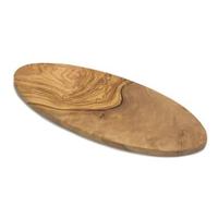 Olijfhouten plank Ovaal 35 cm dikte 1,5 cm