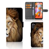 Samsung Galaxy M11 | A11 | Telefoonhoesje | Met pasjeshouder | Leeuw