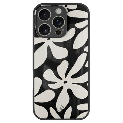 iPhone 16 Pro glazen hardcase - Noir bloom