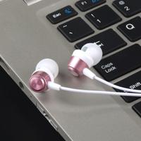 VPB S3 sport oortelefoon Wired Super Bass 3.5 mm crack oortelefoon Earbud met microfoon hands free voor Samsung MP3 (roze)