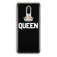 Queen zwart: OnePlus 6 Transparant Hoesje