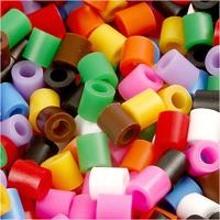 NABBI Strijkkralen, afm 5x5 mm, gatgrootte 2,5 mm, medium, standaardkleuren, 20000 div/ 1 emmer