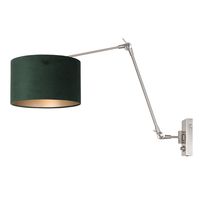 Steinhauer Wandlamp prestige chic 8109 staal kap groen velours - thumbnail