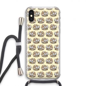Slapende poes: iPhone XS Transparant Hoesje met koord