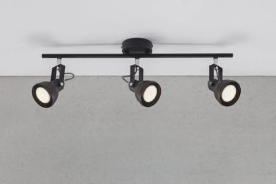 Plafondspot zwart 3 spot Nordlux plafondlamp &apos;Aslak&apos; 3 spots 3x GU10