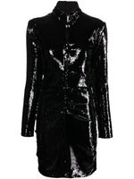 ISABEL MARANT robe brodée de sequins à manches longues - Noir