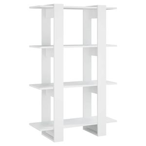 The Living Store Boekenkast - 80 x 30 x 123.5 cm - Wit hout