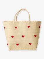Grote mand voor kinderen DARLING HEARTS RICE, raffia beige Grote mand voor kinderen DARLING HEARTS RICE, raffia beige