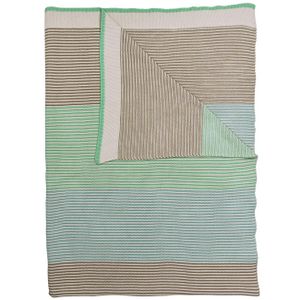 Pip Studio Plaid Blockstripe Throw Licht Groen