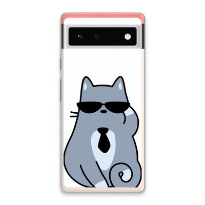 Cool cat: Google Pixel 6 Transparant Hoesje