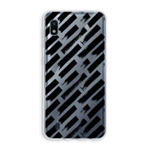 Zwarte vegen: Samsung Galaxy A10 Transparant Hoesje