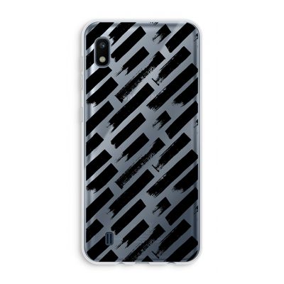 Zwarte vegen: Samsung Galaxy A10 Transparant Hoesje