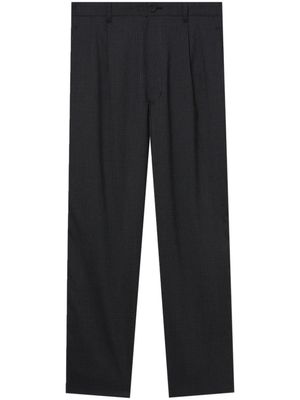 Comme des Garçons Homme pantalon droit à détails de plis - Noir