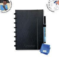 Correctbook A5 Hardcover: uitwisbaar / herbruikbaar notitieboek, blanco, Ink Black (zwart) - thumbnail