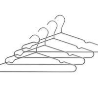 8x Zilveren kleding hangers met broekstang 40 cm - Kledinghangers - thumbnail