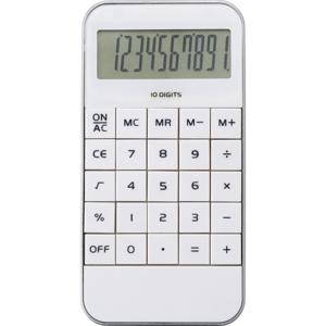 Bureau rekenmachine wit 12 cm - Kantoor calculator - Bureaurekenmachine - Kantoor benodigdheden