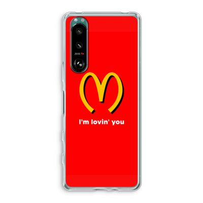 I'm lovin' you: Sony Xperia 5 III Transparant Hoesje
