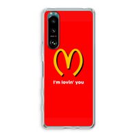 I'm lovin' you: Sony Xperia 5 III Transparant Hoesje