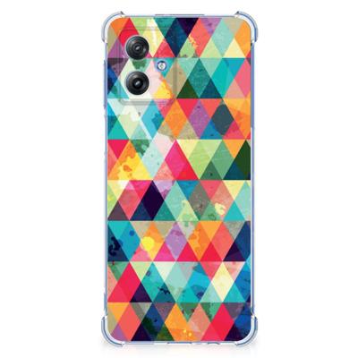 Motorola Moto G54 Doorzichtige Silicone Hoesje Geruit Motorola Moto G54 Doorzichtige Silicone Hoesje Geruit