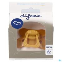 Difrax Fopspeen Dental +6m Uni/pure Geel/honey