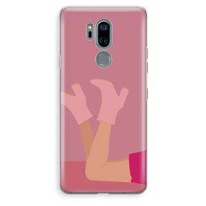 Pink boots: LG G7 Thinq Transparant Hoesje